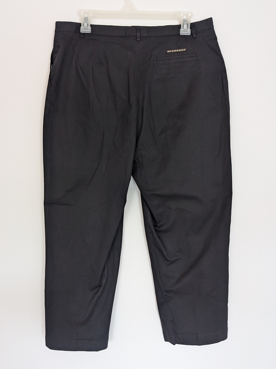 Burberry Pants - Burberry Black Button Zip Logo Accent Women's Golf  Dress Pants Cotton Blend